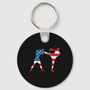 Chaveiro Kickboxing da Bandeira Americana