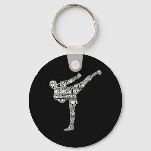 Chaveiro Kickboxing Kickboxer Karate Homens Crianças Menino