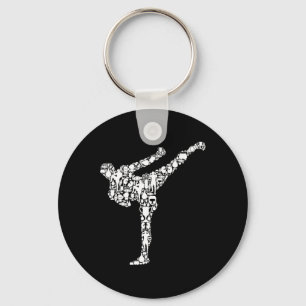 Chaveiro Kickboxing Kickboxer Karate Meninos Crianças Homen