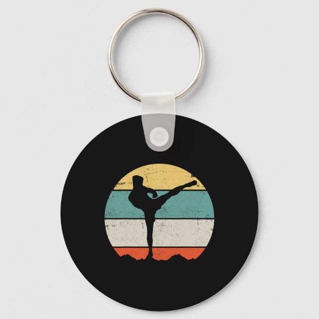 Chaveiro Kickboxing Kickboxer Vintage  (Frente)