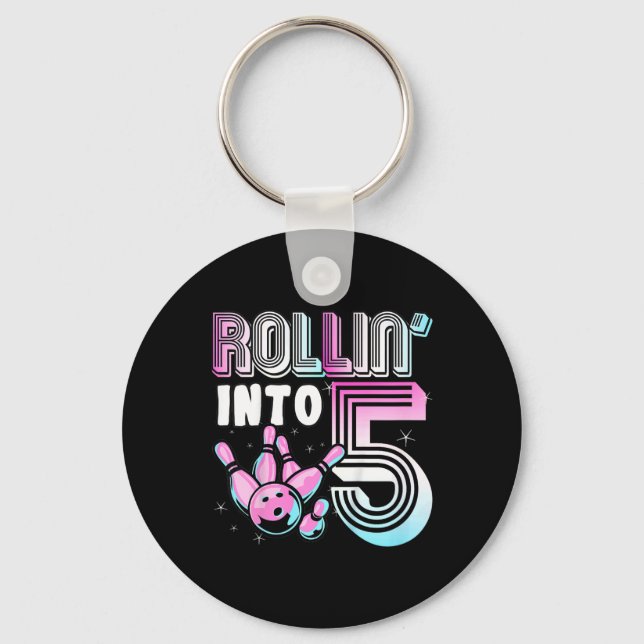 Chaveiro Kids Bowler Rollin' Em 5 Boliche de Birthday Ki (Frente)