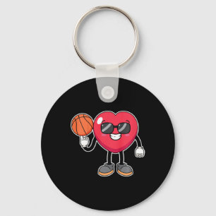 Chaveiro Kids Bysketbyll Player Heart Dia de os namorados C