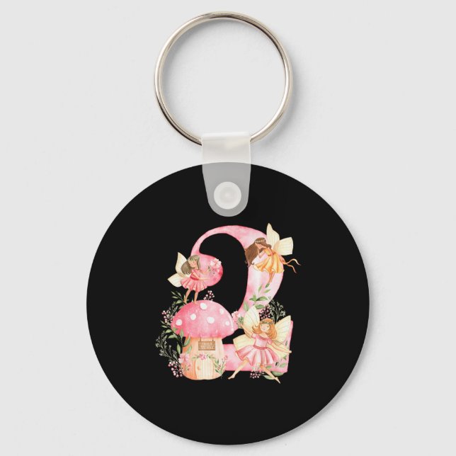Chaveiro Kids Fairy 2nd Birthday Girl Party Magical Fairy B (Frente)