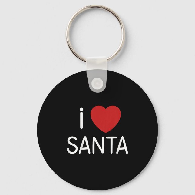 Chaveiro Kids Toddler I Love Santa Claus Boys Girls Christm (Frente)