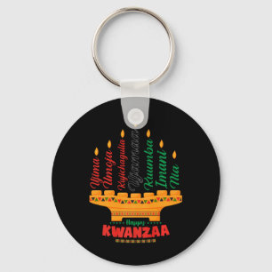 Chaveiro Kinara Sete Velas Princípios De Kwanzaa Happy K