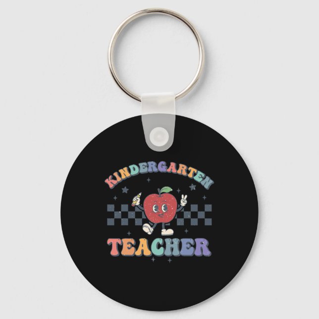 Chaveiro Kindergarten Teacher Groovy Ck To School Team Kg T (Frente)