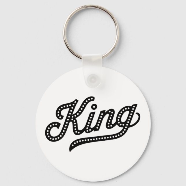 Chaveiro King Typography elegant Design (Frente)