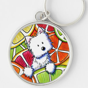 Chaveiro KiniArt Citrus Westie Pingente de Chaves