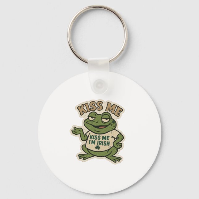 Chaveiro Kiss Me Frog St.Patrick's Day (Frente)