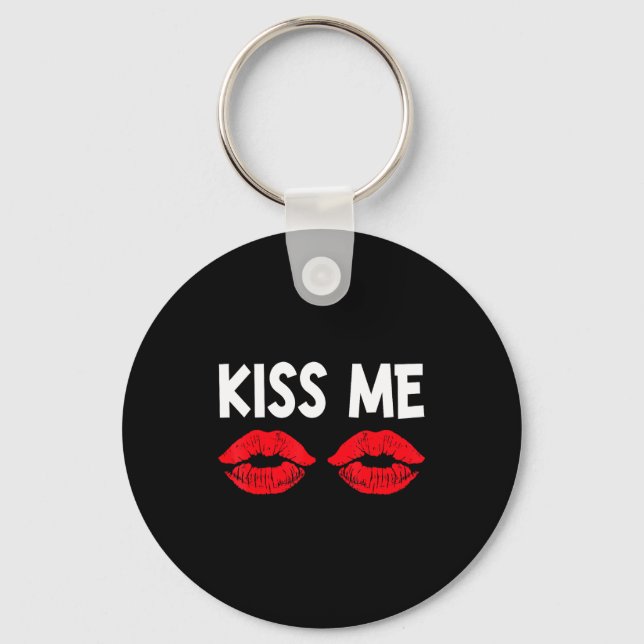 Chaveiro Kiss Me Funny Couples Tee Valentine's Day Couple M (Frente)