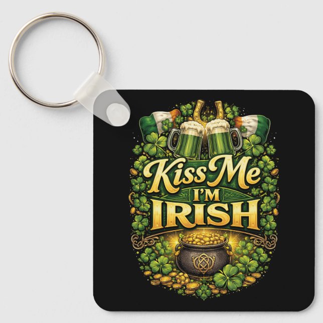Chaveiro Kiss Me, I’m Irish (Frente)