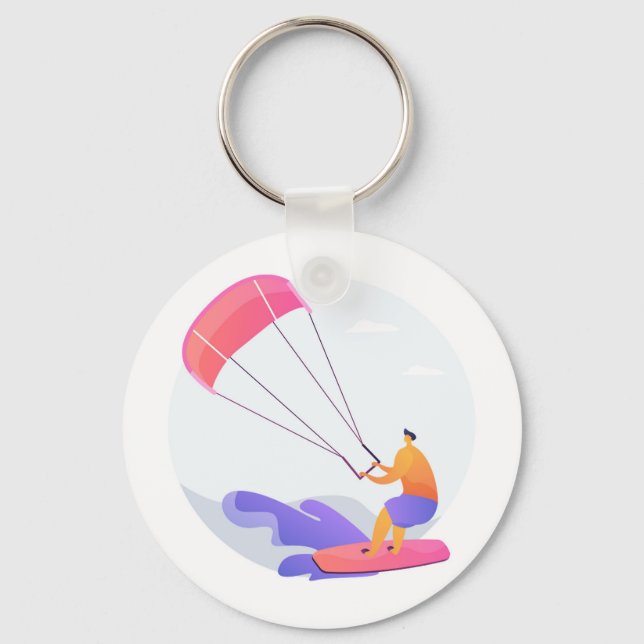 Chaveiro Kiteboarder kitesurfer (Frente)