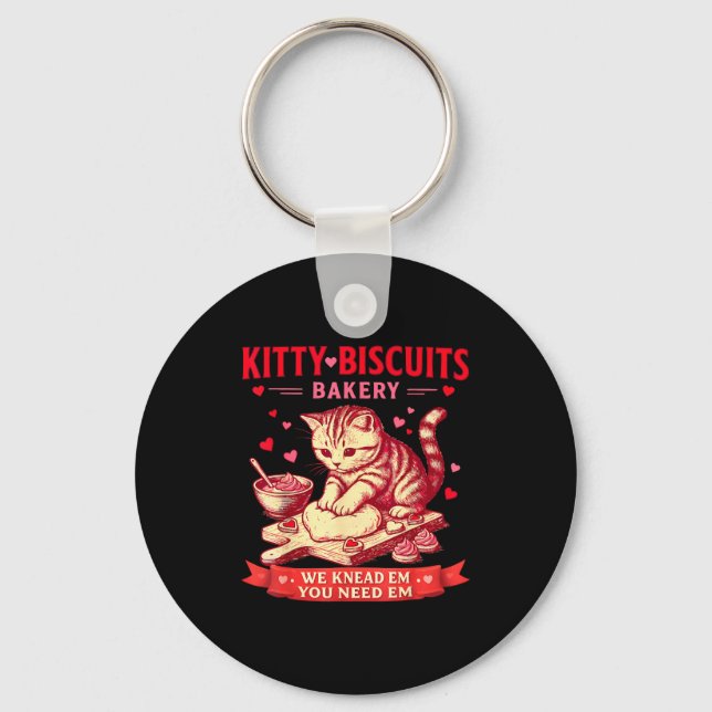 Chaveiro Kitty Biscuits Bakery We Knead Em You Need Em Vale (Frente)