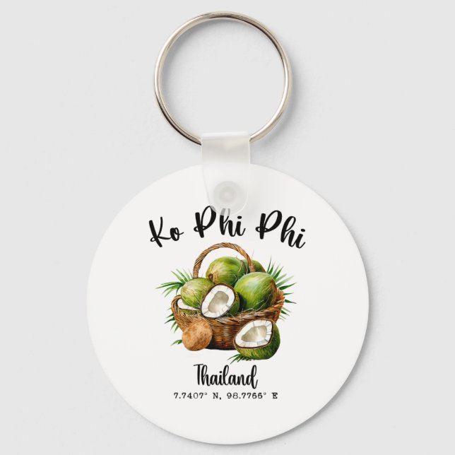 Chaveiro Ko Phi Phi Coco Tailândia Tropical Koh Ilha Gp (Frente)