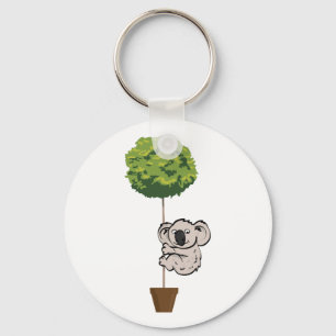 Chaveiro Koala bonito na árvore