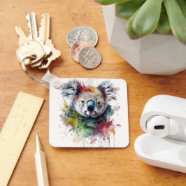Chaveiro Koala Colorido: una ilustración vibrante