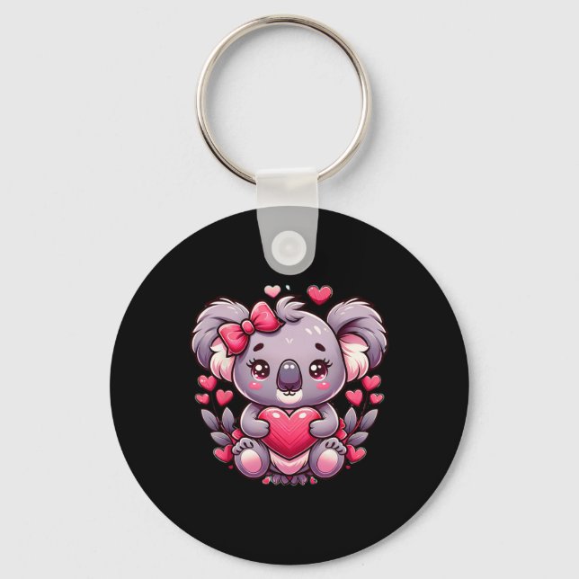 Chaveiro Koala Valentine Hearts Bear  (Frente)