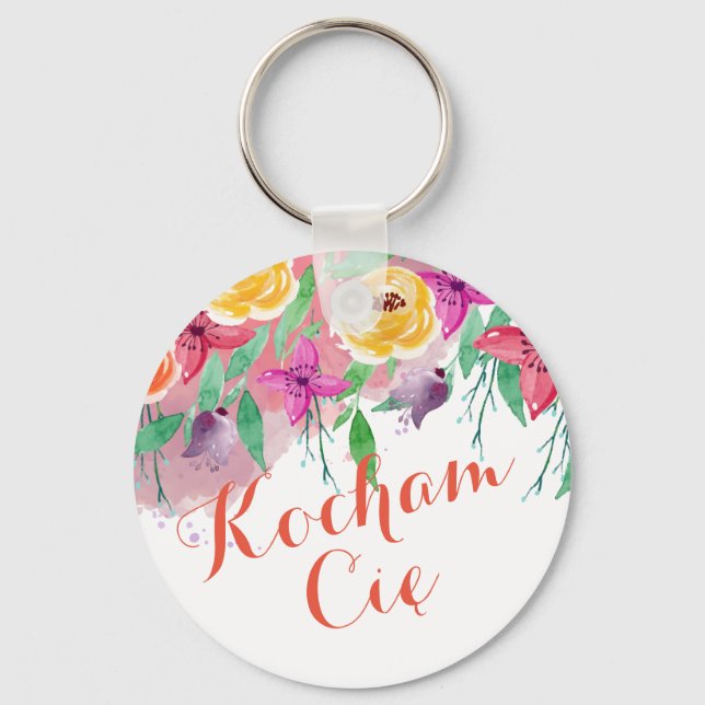 Chaveiro Kocham CięI Amo-te em polonês Polônia Gift (Frente)