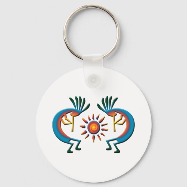 Chaveiro Kokopelli com Sun Southwest Key Chain (Frente)
