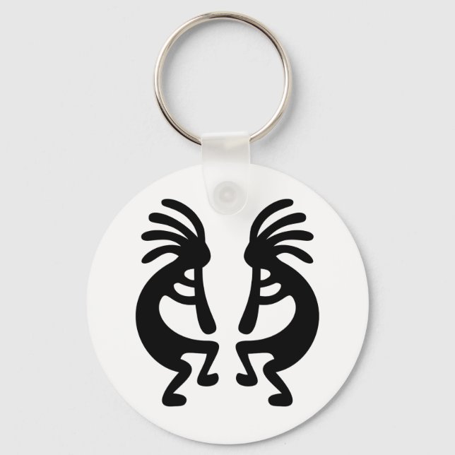 Chaveiro Kokopelli espelhado (Frente)