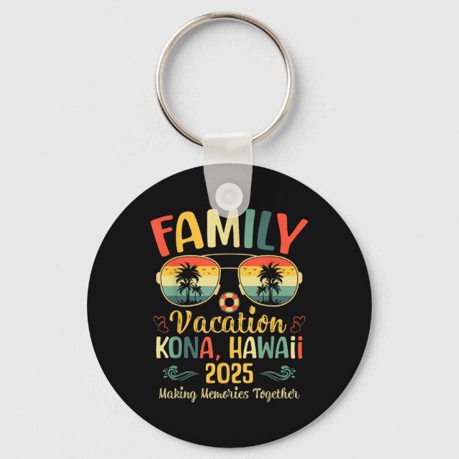 Chaveiro Kona Hawaii Beach Family Summer Vacation 2025  (Frente)
