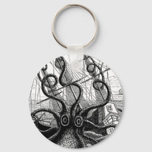 Chaveiro Kraken Eatting um navio de navigação