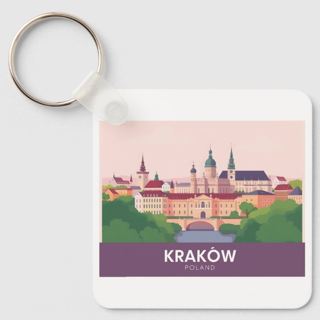 Chaveiro Kraków Poland Pastel Travel – Wawel Castle (Frente)