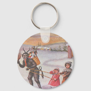 Chaveiro Krampus Roubando Brinquedos e Crianças