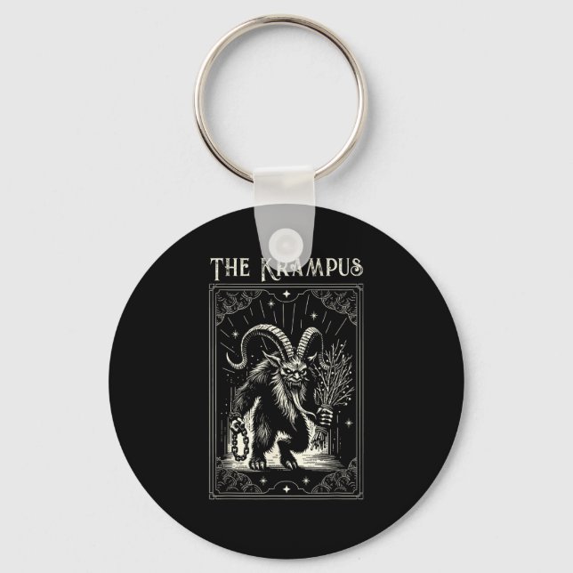 Chaveiro Krampus Tarot Card Design Christmas Season Evil Pa (Frente)
