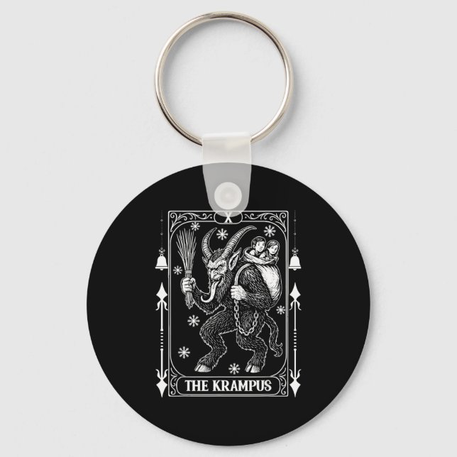 Chaveiro Krampus Tarot Card Design Christmas Season Evil Pa (Frente)