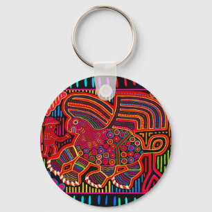 Chaveiro Kuna Indian Friendly Dragon Mola