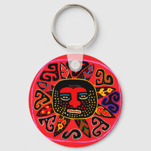 Chaveiro Kuna Tribal Del Sol