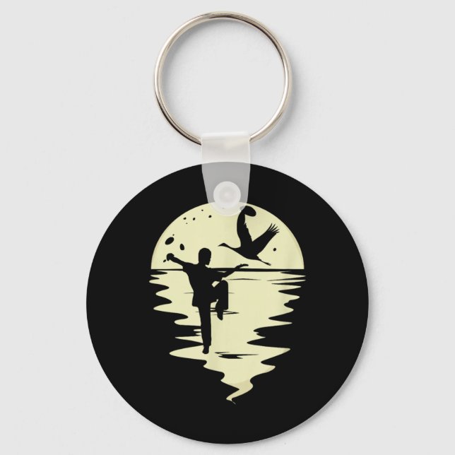 Chaveiro Kung Fu Karate Taekwondo Aikido Ju-Jutsu Lua (Frente)