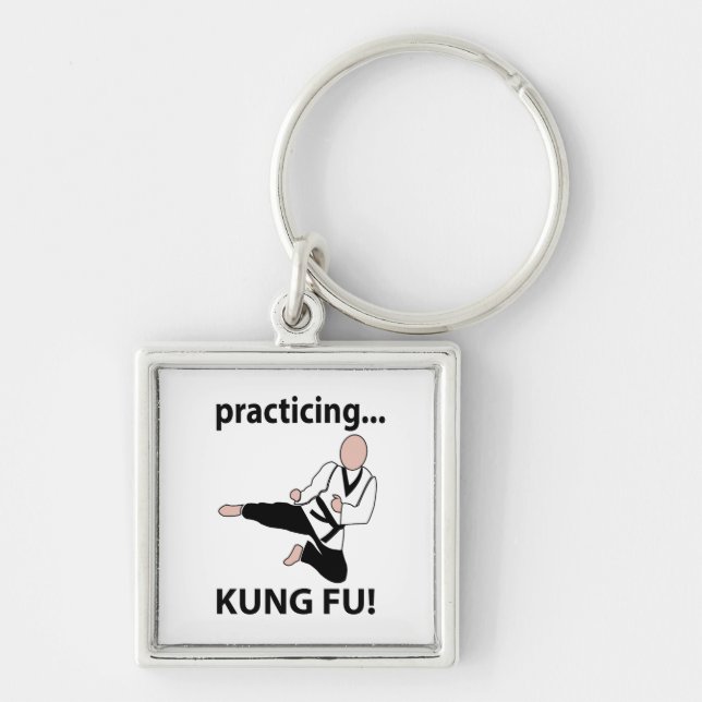 Chaveiro Kung Fu Praticando Kung Fu (Frente)