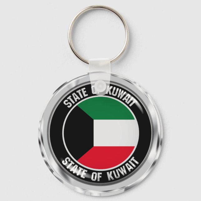 Chaveiro Kuwait Round Emblem (Frente)