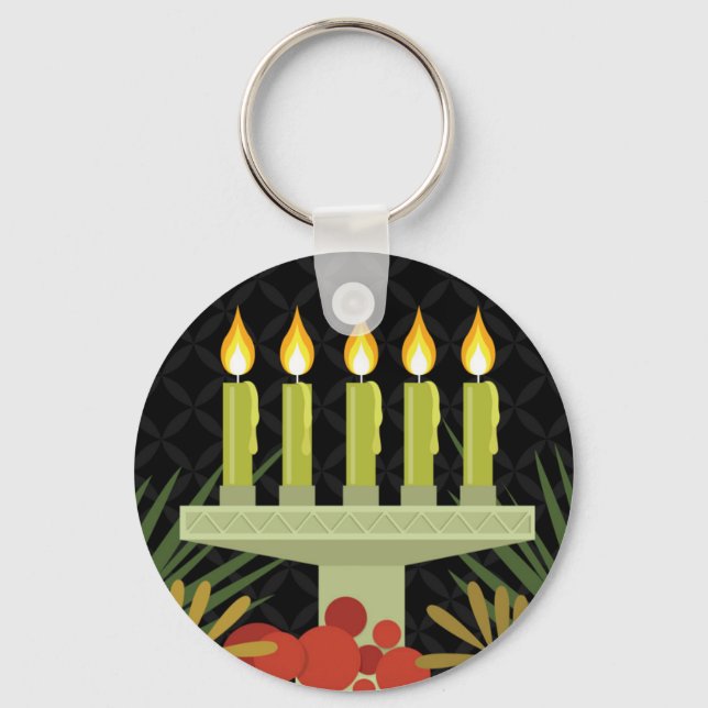 Chaveiro kwanzaa preto (Frente)