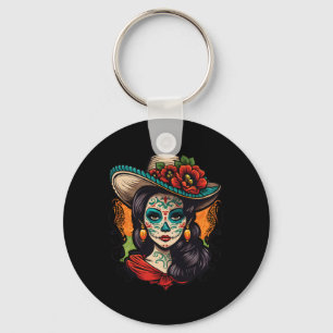 Chaveiro La Catrina Women Dia De Los Muertos Latina