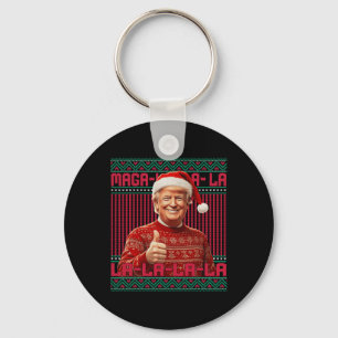 Chaveiro La La Donald Trump Potus 47 Ugly Christmas Swea