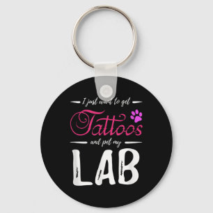 Chaveiro Lab Cão Lover Tatuagem Engraçada Cachorro Cachorro