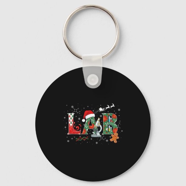 Chaveiro Lab Christmas Laboratory Technician Science Xmas S (Frente)