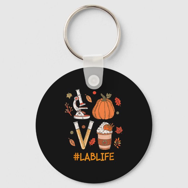 Chaveiro Lab Tech Laboratory Scientist Fall Pumpkin Spice L (Frente)