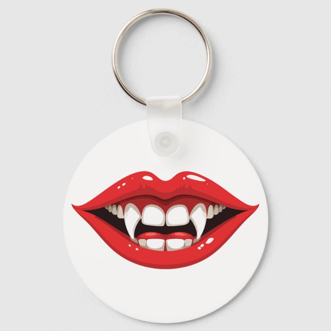 Chaveiro Lábios vermelhos de vampiro (Frente)