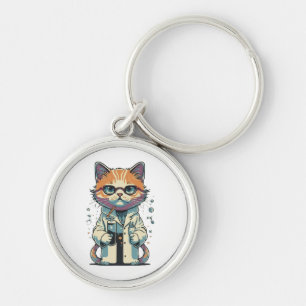 Chaveiro Laboratório de Gatos Focado