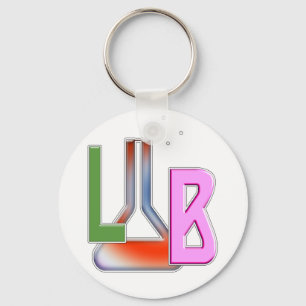 CHAVEIRO LABORATÓRIO DO LOGOTIPO DA GARRAFA DO LABORATÓRI