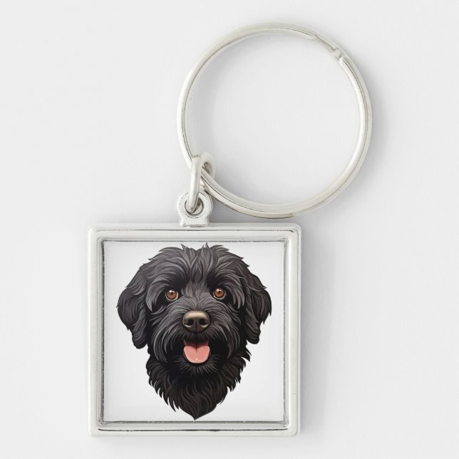 Chaveiro Labradoodle Black Dog (Frente)