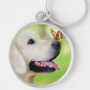 Chaveiro Labrador E Travesseiro decorativo De Borboleta