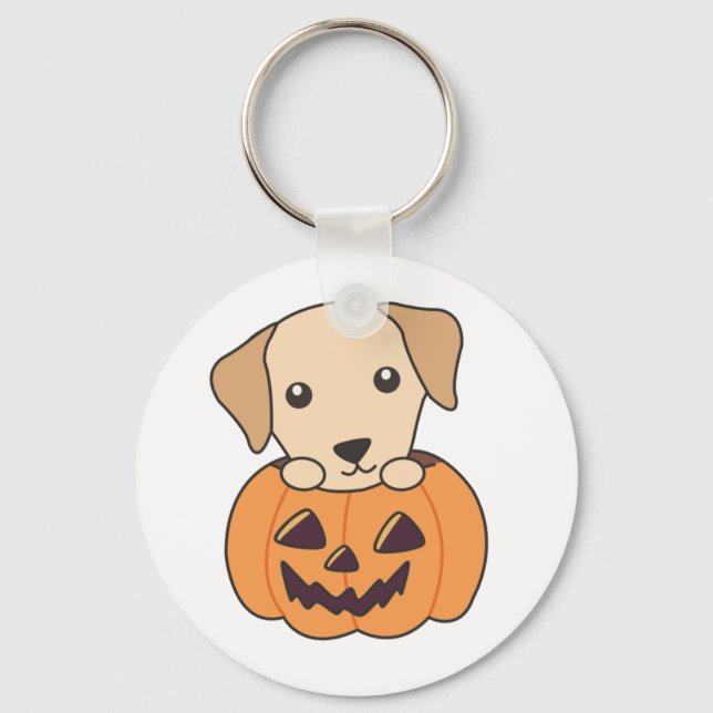 Chaveiro Labrador Em Cães Cutes Felizes De Halloween Keyc (Frente)