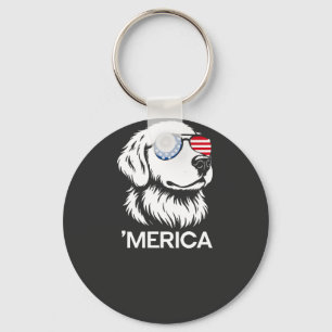 Chaveiro Labrador Patriótico Bandeira Americana Quatro de J