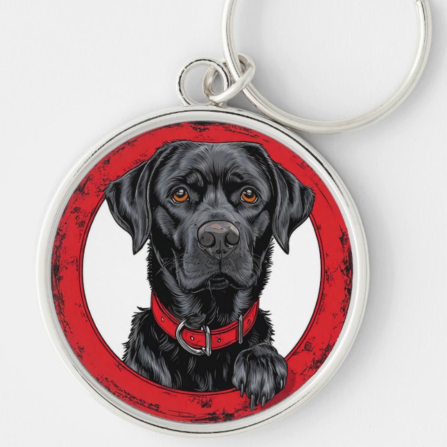 Chaveiro Labrador preto (Frente)