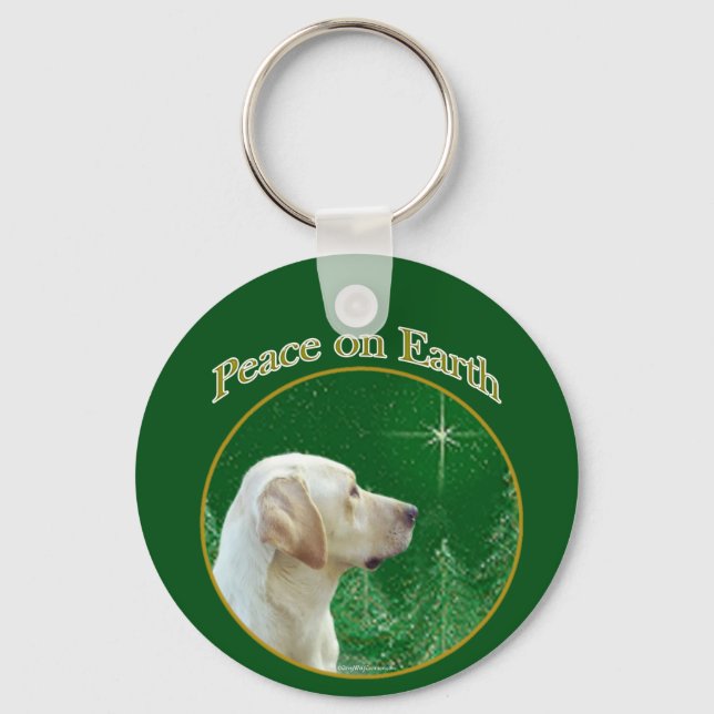Chaveiro Labrador Retriever (amarelo) Paz (Frente)